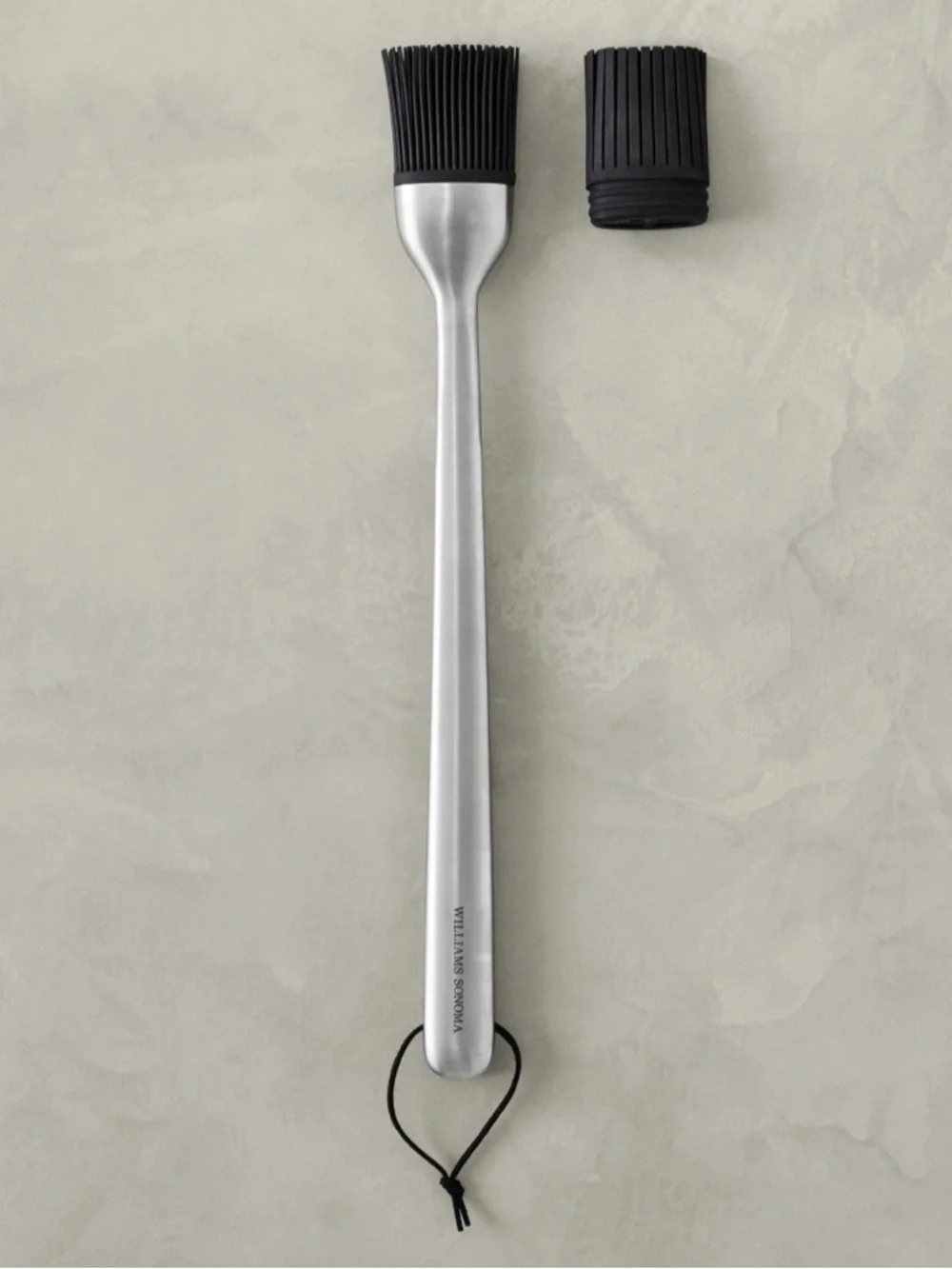 Williams Sonoma Stainless Steel Basting Brush with Black Silicone Head